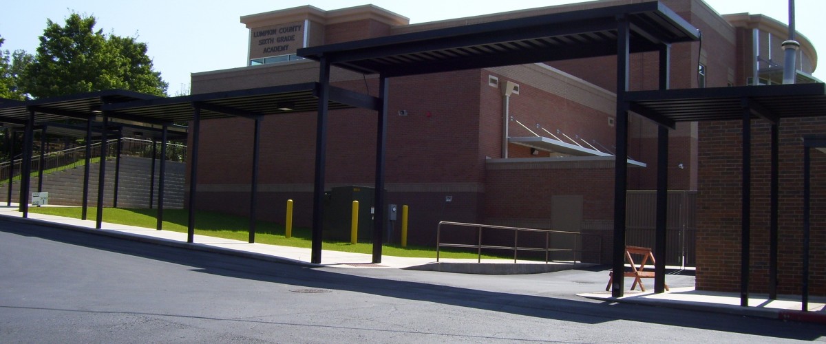 Customized Walkway Canopy at School