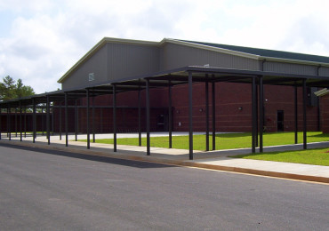 school entrance canopy