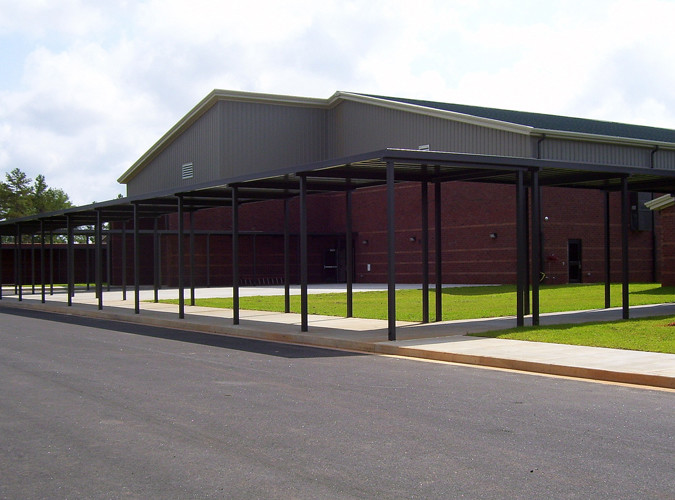 school entrance canopy