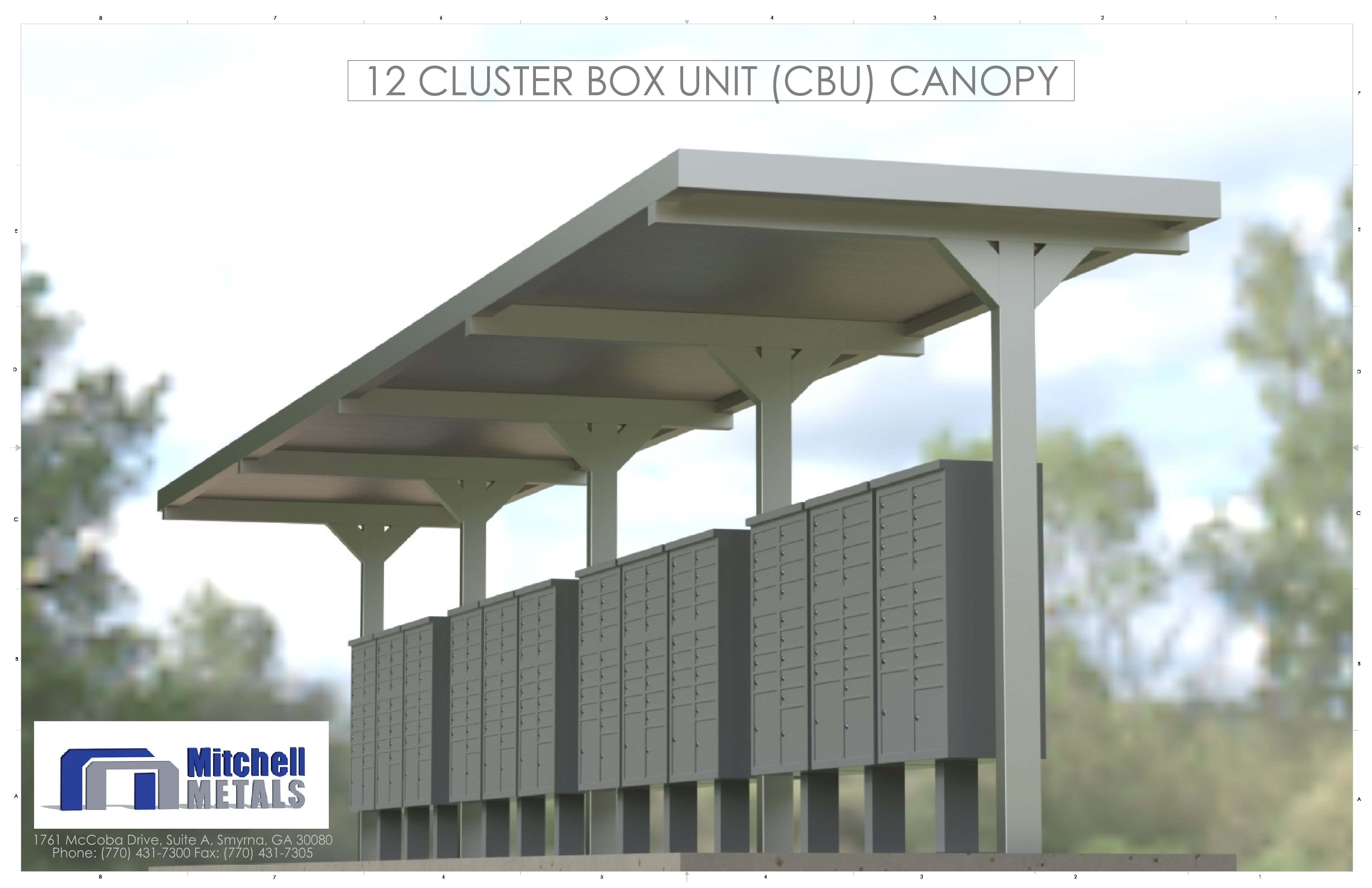 Cluster Mailbox Shelters Mailbox Canopies Mitchell Metals