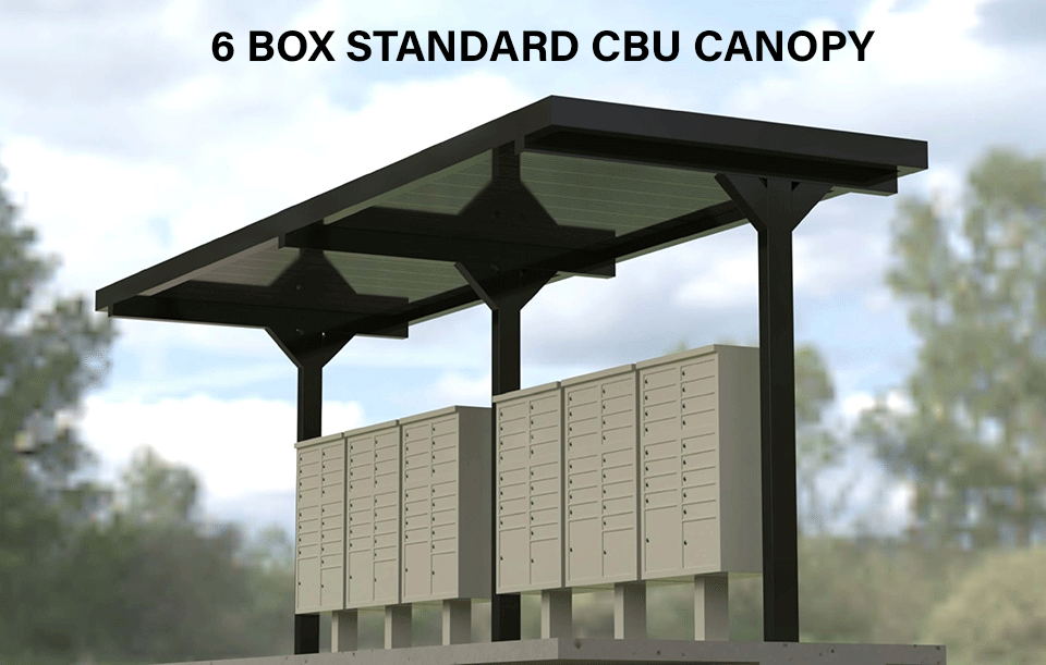 6 Cluster Box Unit Canopy